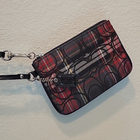 Rare Vintage,Coach Poppy Plaid Wristlet/wallet Bag - Picture 11 of 11